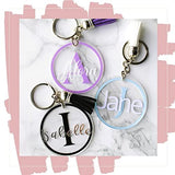 JINMURY 120 Pcs 2 Inch Acrylic Keychain Blanks | Clear Acrylic Circle Discs with Hole, Come with Silver 30 Tassles and 30 Keychain Rings, Perfect for JINMURY