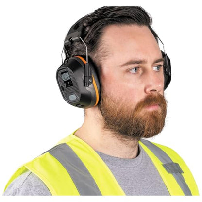 Klein Tools AESEM1S Smart Sense Electronic Hearing Protection Safety Earmuff with Bluetooth & Situational Awareness, NRR 23dB, 25hr Runtime - WoodArtSupply