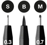 Faber-Castel PITT Artist Manga Pens, Shades of Gray, 8-Pack (167107) Faber-Castell