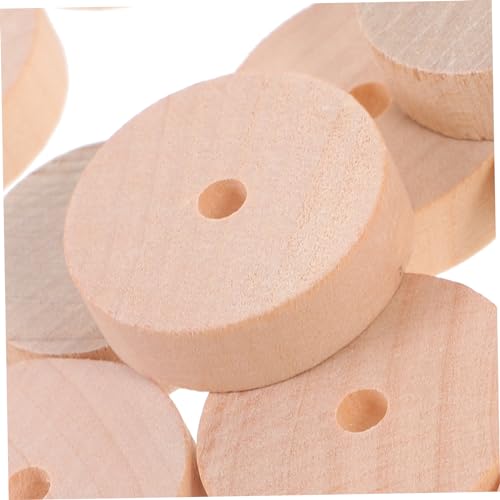 ifundom 1 Set Wooden Wheel Wooden Toy Wheels Small Dowels for Crafts Small Car Accessories Wooden Craft Toys Mini an Fittings Kid Toys Wood Wheels ifundom