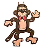 Monkey Cutout Unfinished Wood Nursery Kids Decor Zoo Animal MDF Shaped Canvas Style 2 Diverse Woodworking