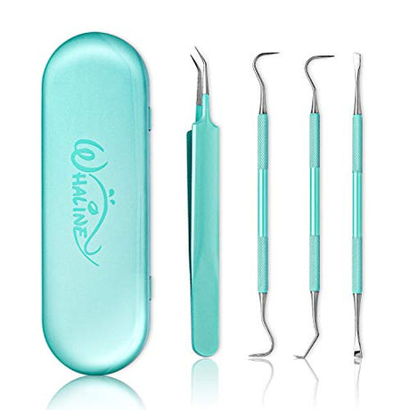 Whaline Weeding Vinyl Tools 4 Pieces Precision Stainless Steel Cricut Weeder Tool with Case Vinyl Craft Paper Craft Tool Kit for Silhouettes Cameos Whaline