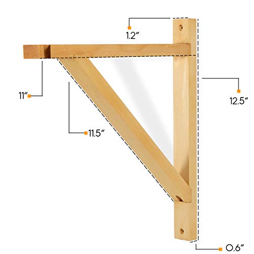 Rustic State Palma Wall Mount Wood Triangle Sconce Bracket for Plug in Hanging Pendant Light Lamp Cord Kit Fixture - DIY Shelf Project Decoration - Rustic State