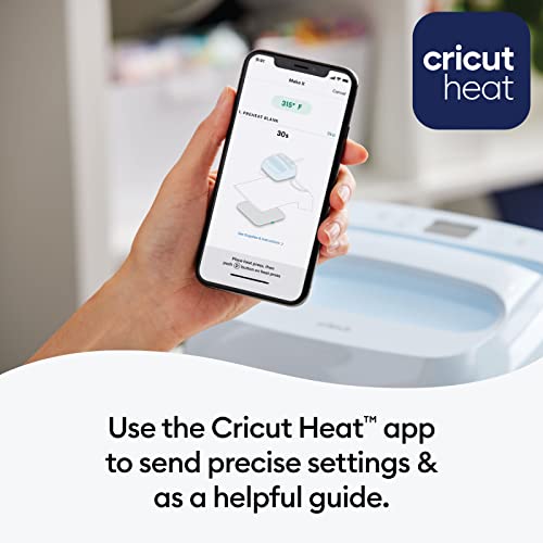 Cricut EasyPress 3 Smart Heat Press Machine with Built-In Bluetooth for T-shirts, Pillows, Tote Bags & More, Advanced Ceramic-Coated Heat Plate with Cricut