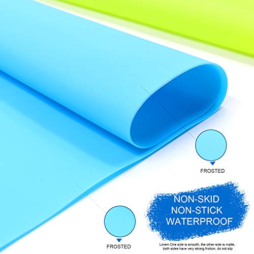 HiGift 4 Pack Silicone Mats for Crafts, Silicone Sheet for Crafts Resin Jewelry Casting Mat Pad, Waterproof Nonstick Heat-Resistant, Blue, Pink, - WoodArtSupply