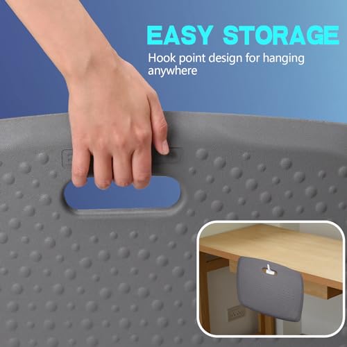 Ergohead 3/4 inch Anti Fatigue Comfort Standing Mat, Portable Office Standing Desk Mat, Non Slip Kitchen Mat, Built-in Handle with Massage Points - WoodArtSupply