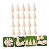 NOLITOY 60 Pcs Diy Cone Unfinished Wooden Toys Cone Bracket Ring Holder Jewelry-rings Ring Display Stands Wood Cone Wood Storage Racks Jewelry Ring NOLITOY