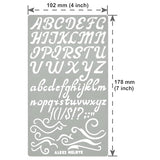 Aleks Melnyk No.34.2 Pyrography Steel Stencil, Wood Burning 1 PCS Template, Metal Letters Journal Stencil for Engraving Wood and Pattern, Alphabet Aleks Melnyk