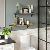 DINZI LVJ Long Wall Shelves, 31.5 Inch Wall Mounted Shelves Set of 2, Easy-to-Install, Wall Storage Ledges with Sturdy Metal Brackets for Living DINZI LVJ