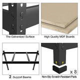 PrimeZone 47" W x 23.6" D x 71" H Large Heavy Duty Storage Shelves - 5 Tier Adjustable Garage Storage Shelving, Metal Storage Utility Rack Shelf Unit PrimeZone