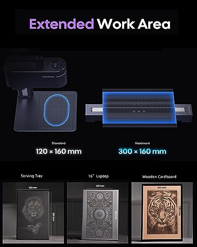 LaserPecker 4 Laser Engraver with Rotary and Slide Extension, Fiber and Diode Laser Engraving Machine for Metal Wood Plastic Acrylic Leather Jewelry LaserPecker