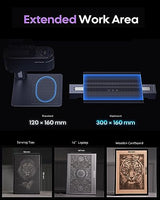 LaserPecker 4 Laser Engraver with Rotary and Slide Extension, Fiber and Diode Laser Engraving Machine for Metal Wood Plastic Acrylic Leather Jewelry LaserPecker