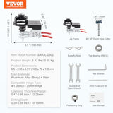 VEVOR 35 mm Concealed Door Hinge Jig, Aluminum Alloy Cabinet Hinge Jig, Accurate Locking Dual Clamp Fixation Hinge Drill Jig with Accessories, VEVOR