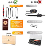 Premium Wood Burning Kit 43PCS, Dual Power Mode Wood Burner Pen Tool with 36Tips & Accessories All In A Wood Storage Case - Complete Gift For An Scissor-Tailed