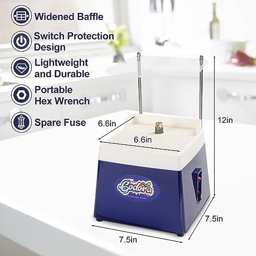 Godora Stained Glass Grinder, Mini Stained Glass Kit with 5/8" & 1" Grinder Bits, Widely Used for Glass Processing Arts and Decoration Godora