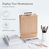 ARTIFY Table Sketch Box Easel Set, Desktop Artist Easel with 12 Colors Acrylic Paints, 13pcs Brushes, 4 Canvas Boards, Plastic Palette and 2 pcs ARTIFY art supplies