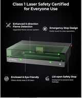 xTool S1 Laser Engraver, 20w Enclosed Diode Laser Cutter and Laser Engraving Machine with Smart Air Assist and Honeycomb for Cleaner Engraving and xTool