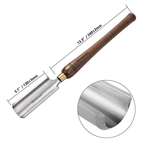 IMOTECHOM 2-Inches HSS Roughing Gouge Lathe Chisel Wood Turning Tools with Round Plastic Box and Hanging Bag IMOTECHOM