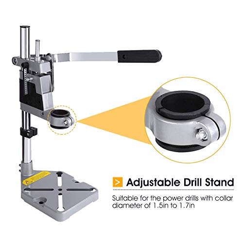 Drill Stand for Hand Drill Universal, Universal Adjustable Drill Press Clamp, Heavy Duty Drill Press Holder Workbench Repair Tool Bench Clamp, Greensen