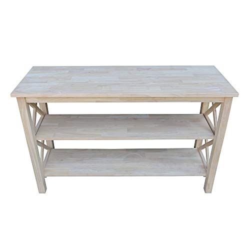 International Concepts Hampton Console or Sofa Table Unfinished IC International Concepts
