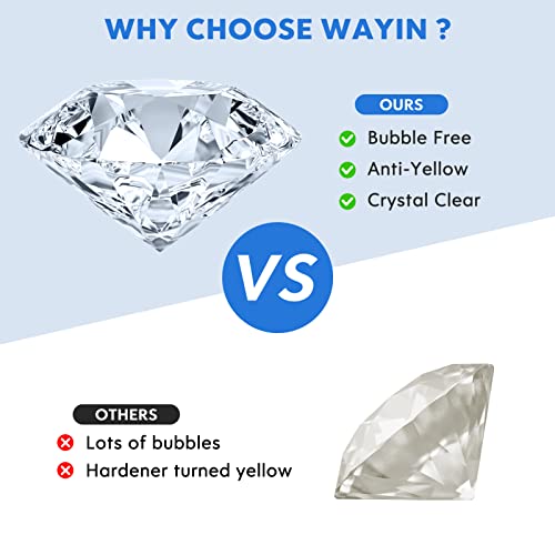 UV Resin - Wayin 200g Upgrade Ultraviolet Epoxy Resin Crystal Clear Hard Glue Solar Cure Sunlight Activated Resin for Handmade Jewelry, DIY Craft Wayin