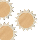 Pack of 24 Unfinished Wood Sun Cutouts by Factory Direct Craft - Blank Wooden Outer Space Solar System Suns Shapes Made in USA for Scouts, Camps, Factory Direct Craft