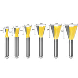 Meihejia 1/4 Inch Shank Dovetail Router Bit Set - 6 Sizes meihejia