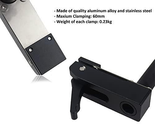 2 Pack MFT Bench Holdfast Woodworking Tools, 3/4" Desktop Quick Acting Hold Down Clamp Adjustable Fast Fixed Clip, Aluminum Alloy Benchtop Quick RUIITEN