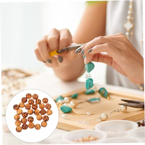 Operitacx 100pcs Coffee Colored Beads Wood Jewelry Charms Wood Bead Charms Wood Pendant Charms Bracelet Craft Beads Kids Charm Bracelet Bead Jewelry Operitacx