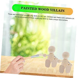 Tofficu 8 Pcs Wooden Figures Unfinished Peg People Wooden Jointed Figure Unfinished Wooden Figurines Wooden Peg People Wood Human Figure Model DIY Tofficu