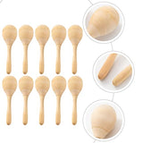 SUPVOX 8 Pcs DIY Wood Maracas Unfinished Hand Painted Maracas Party Favors Mini Wooden Fiesta Maracas for Kids Painting Craft Mexican Fiesta Birthday SUPVOX