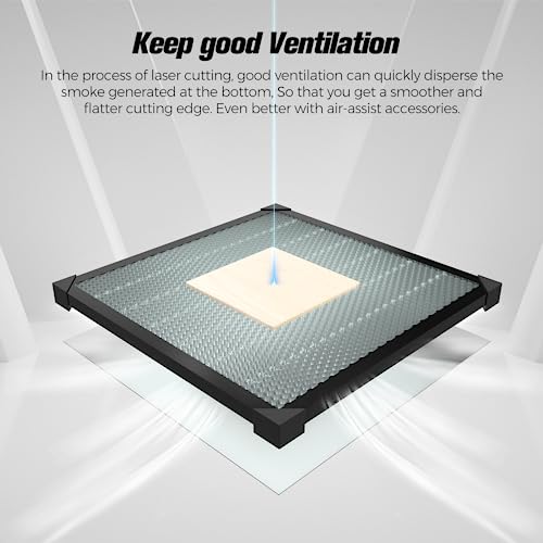 Creality Honeycomb Laser Bed, Honeycomb Platform with Aluminum Panel for Laser Engraver and Cutter Machine, 19.7" * 19.7" - WoodArtSupply