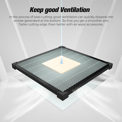 Creality Honeycomb Laser Bed, Honeycomb Platform with Aluminum Panel for Laser Engraver and Cutter Machine, 19.7" * 19.7" - WoodArtSupply