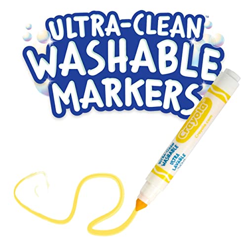 Crayola Ultra Clean Washable Markers (12 Boxes), Bulk Markers for Kids, 10 Broad Line Markers, Holiday Gifts & Stocking Stuffers, 4+ Crayola