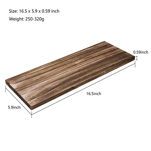 Multifunction Unfinished Wood, Wood for Crafts, Signs, Wall Decorations, Wall Arts, Storage Shelves, 16.5" x 5.9" x 0.59", Set of 3, Carbonized onlytak