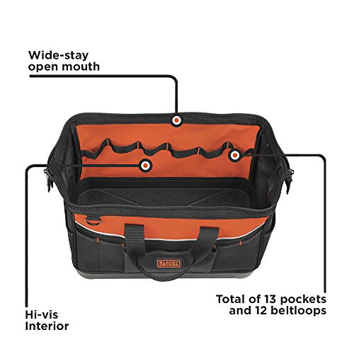 BLACK+DECKER Tool Bag, 16-inch (BDST500002APB) - WoodArtSupply