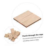 MAGICLULU 25pcs Hand Painted Bamboo Unfinished Triangle Discs Unfinished Wood Board - Slices Wood Rectangles Crafts DIY Wood Squares for Crafts Kids MAGICLULU