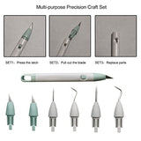 Corey-z Craft Vinyl Weeding Tools Set Precision Carving Hobby Knife Pen Coming With Additional Blades and Weeder Removal Tool for Cricut Basic corey-z