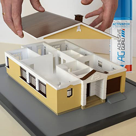 Adhesive Guru CA Glue with Activator Woodworking (2 x 1.7 oz - 2 x 6.76 fl oz) Ca Glue for Woodworking, Cyanoacrylate Glue and Activator (2 Pack) ag adhesive guru