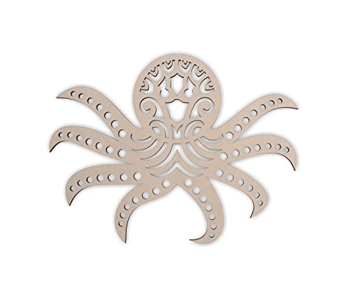 Wooden Shape Tribal Octopus, Wooden Cutout, Wall Art, Home Decor, Wall Hanging, Unfinished and Available in Many Sizes - WoodArtSupply