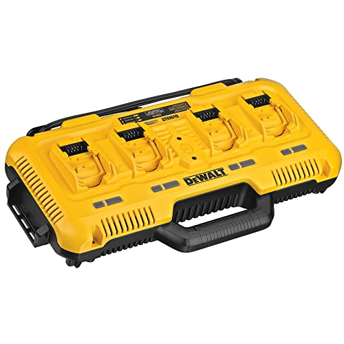 DEWALT 20V MAX Battery Charger, 4-Ports, Simultaneous Charging for 12V and 20V Max Batteries (DCB104) - WoodArtSupply