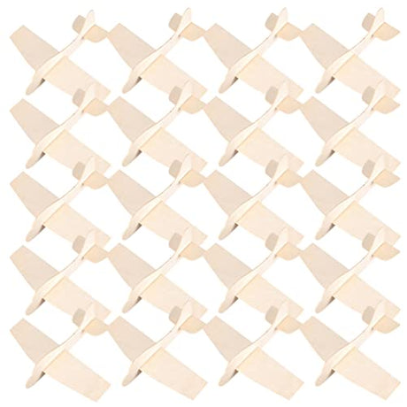 STOBOK 20pcs DIY Wood Planes Blank Painting Plane Wooden Airplane Craft Kits Unfinished Assemble Airplane Models Handicraft Plane Toy for Kids STOBOK