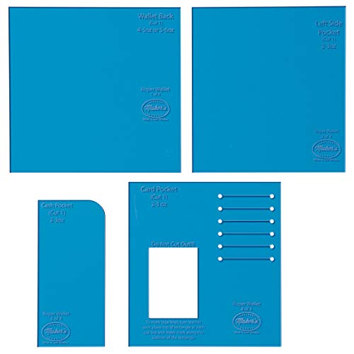 Weaver Leather Roper Wallet Acrylic Template Set by Maker's Leather Supply , Blue - WoodArtSupply