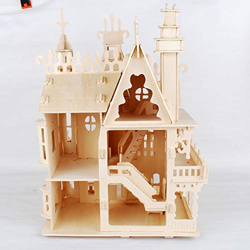 NWFashion Wooden Dream Dollhouse DIY Kits 3D Puzzle for Christmas Party Halloween House (Dream House) NWFashion