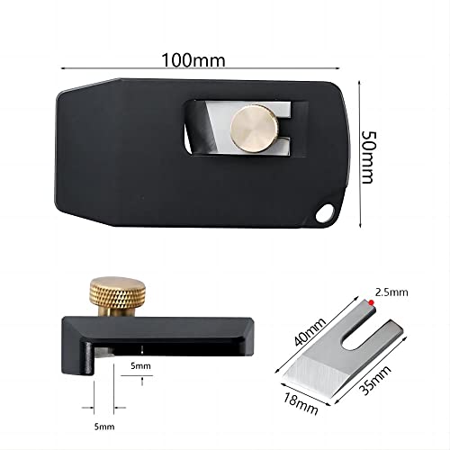 KETIPED Woodworking Edge Trimmer,Hand Planer Edge Bander with High Speed Steel Blade,Edge Banding Cutter for PVC ABS Melamine Veneer,MG-027Bk - WoodArtSupply