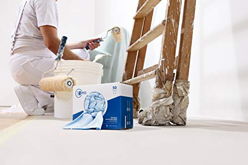 Microfiber Rags in A Box (50 Count) - Mwipes - 10" x 12" Reusable Wipes for Cleaning - Edgeless Terry Towels, Shop Rags, Wash, Dust, Disposable, Microfiber Wholesale