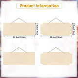 Kisangel 10Pcs Hanging Wooden Sign Blank Wood Plaque Blank Wood Sign Crafts Blank Wooden Writing DIY Sign Unfinished Wood Plaque Unfinished Wood Sign Kisangel