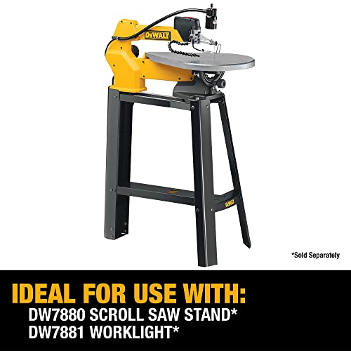 DEWALT Scroll Saw, Variable-Speed, 1.3 Amp (DW788), Yellow, 20-Inch DEWALT