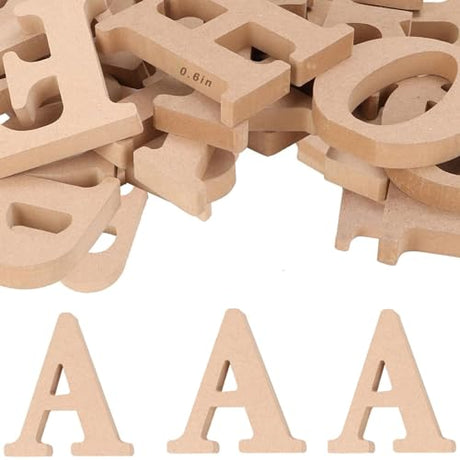 LANIAKEA 26PCS Wooden Letters 4 Inch Wooden Alphabet Letters, Unfinished Wood Letters for Crafts, Painting, Wall Decor, Letter Board, DIY LANIAKEA
