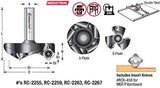 Amana Tool RC-2259-TG CNC Spoilboard Insert Carbide 5 Wing, Surfacing, Planing, Flycutting & Slab Leveler 3-27/32 Diameter x 3/4 SHK Router Bit for Amana Tool